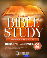 Orange Bible Study Event Instagram Portrait Template