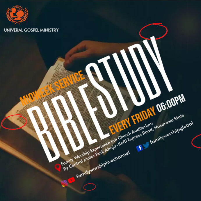 bible study design template Publicação no Instagram