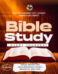 Bible study Folheto (US Letter) template