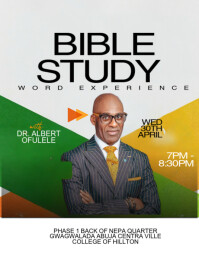 Bible study Løbeseddel (US Letter) template