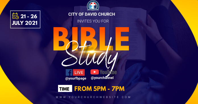 Bible study Facebook Shared Image template