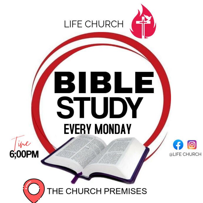 BIBLE STUDY Instagram Plasing template