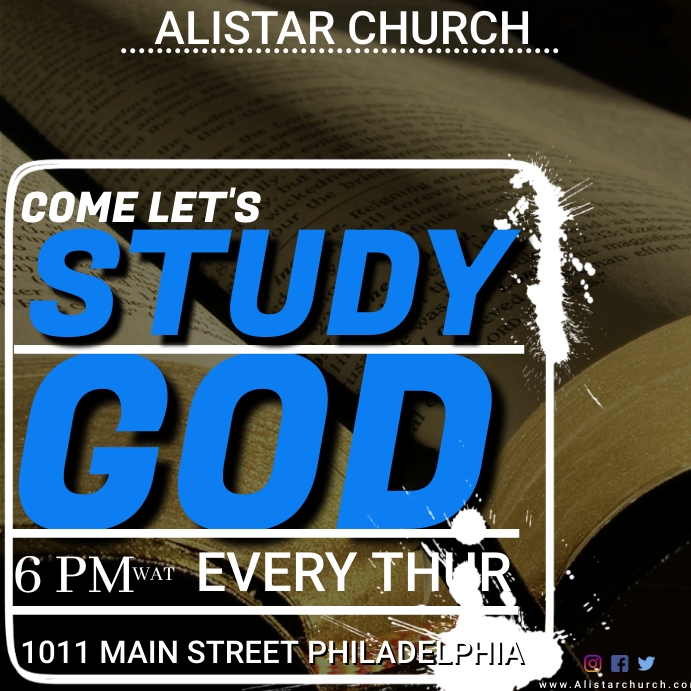 Bible Study Wpis na Instagrama template