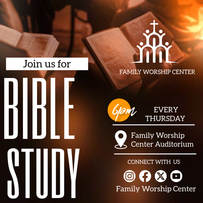 Bible study Wpis na Instagrama template
