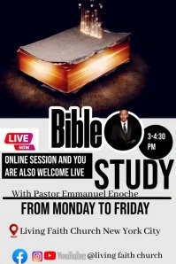 Bible study Poster template