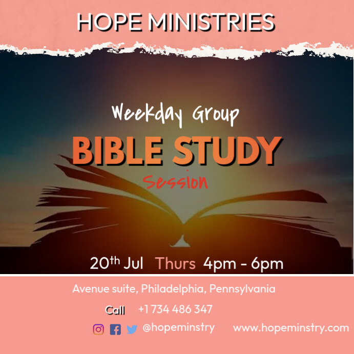 Plantilla de bible study | PosterMyWall