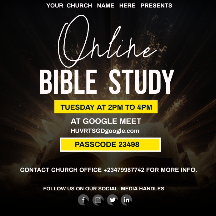 bible study Template PosterMyWall