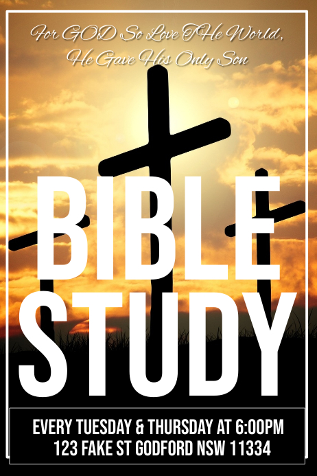 Bible Study Poster template