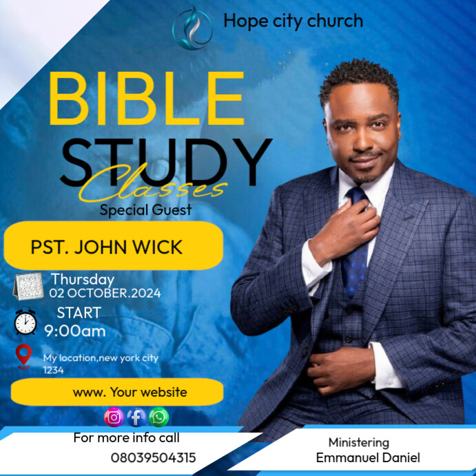 Bible study Instagram na Post template
