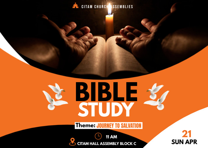 Bible Study Template | PosterMyWall