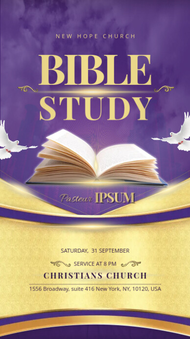 Bible Study Display Template | PosterMyWall