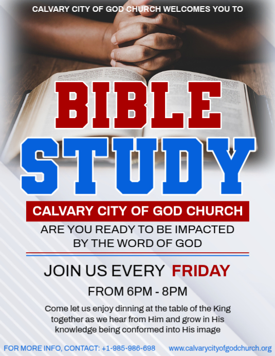 Bible Study Event Flyer Template | PosterMyWall