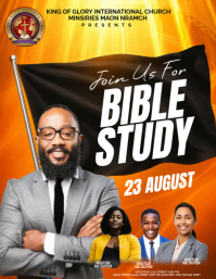 Black Bible Study Event Flyer Template