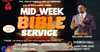 Bible study events flyer โฆษณาบน Facebook template