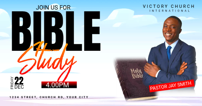 Bible Study Event Facebook Post Template | PosterMyWall