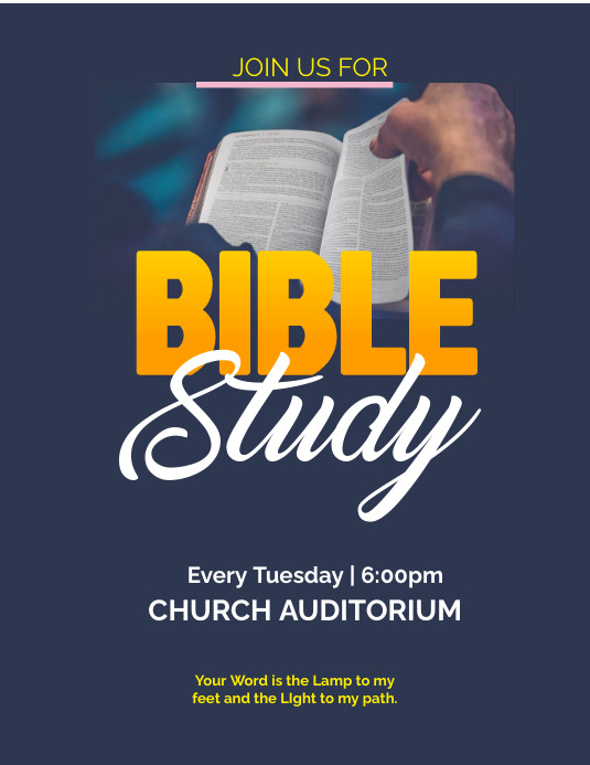 Bible Study Flyer Template PosterMyWall