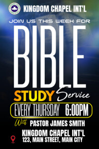 bible study flyer Poster template