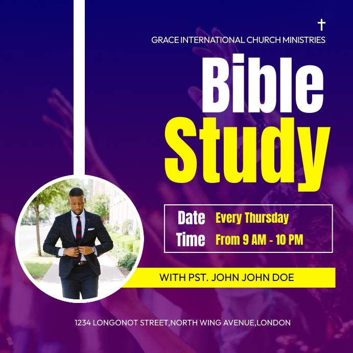 BIBLE STUDY FLYER Template PosterMyWall