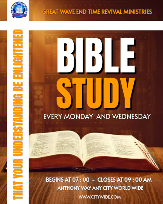Bible study flyer Template | PosterMyWall