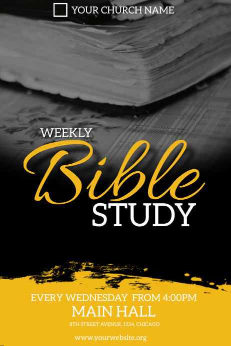 Bible Study Flyer Template PosterMyWall