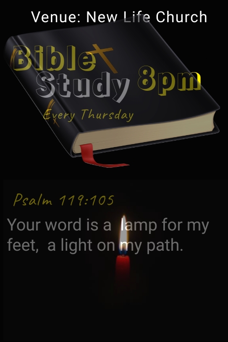bible study flyer Cartaz template