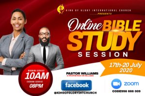 Bible study flyer Etykieta template
