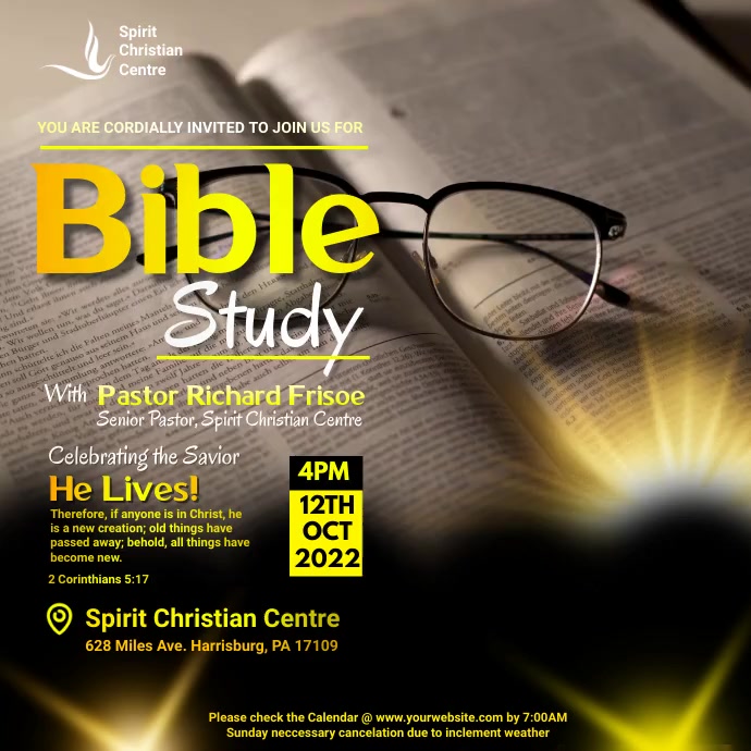 Bible Study Flyer Template PosterMyWall
