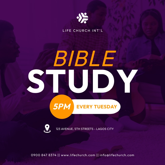 Bible Study Flyer Template PosterMyWall
