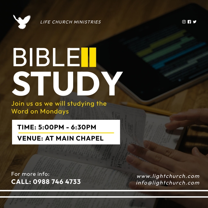Mod Le Bible Study Flyer PosterMyWall
