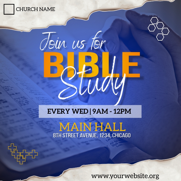 Copy of bible study flyer PosterMyWall