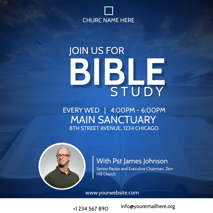 Bible Study Flyer Template PosterMyWall
