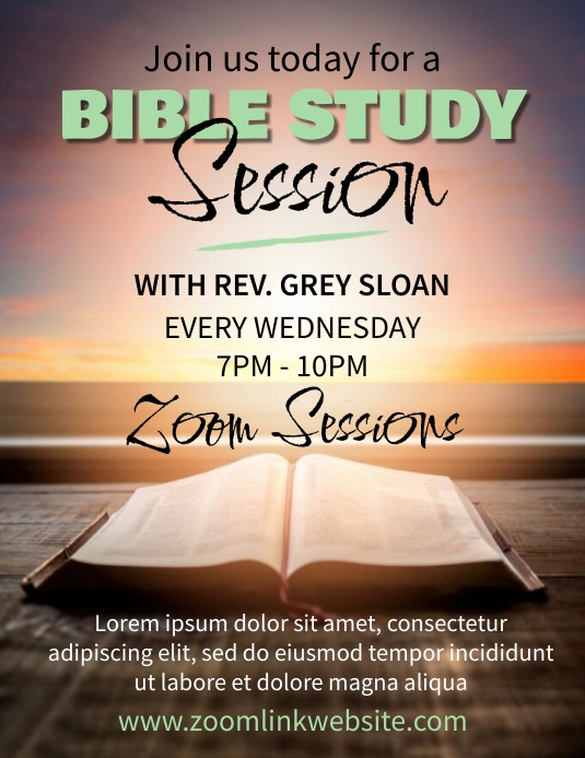 Bible Study Flyer Template PosterMyWall