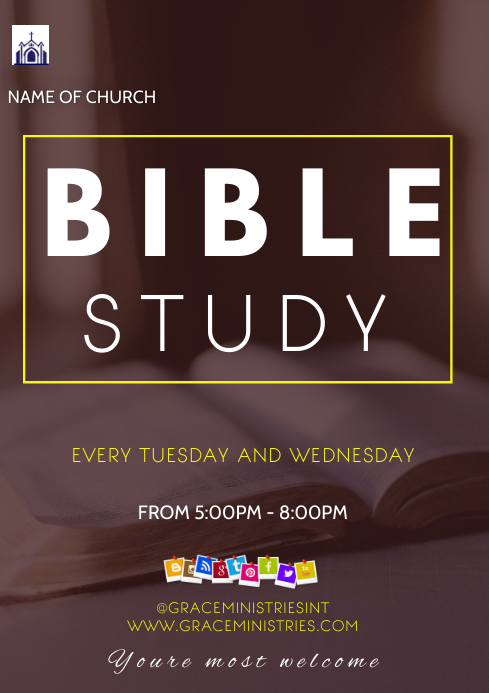 BIBLE STUDY FLYER Template PosterMyWall bible-study-flyer-template-postermywall
