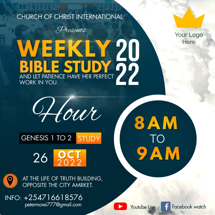 Bible Study Flyer Template PosterMyWall