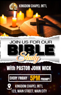 bible study flyer Half Page Wide template