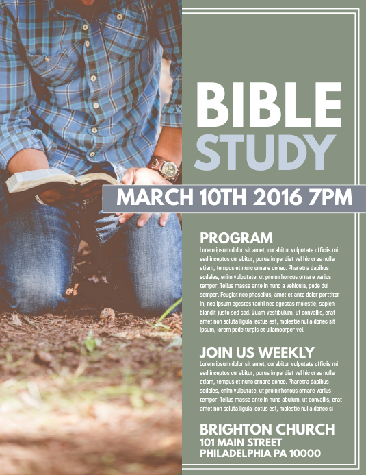 Bible study Template PosterMyWall