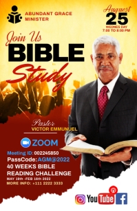 bible study flyer template Tabloid