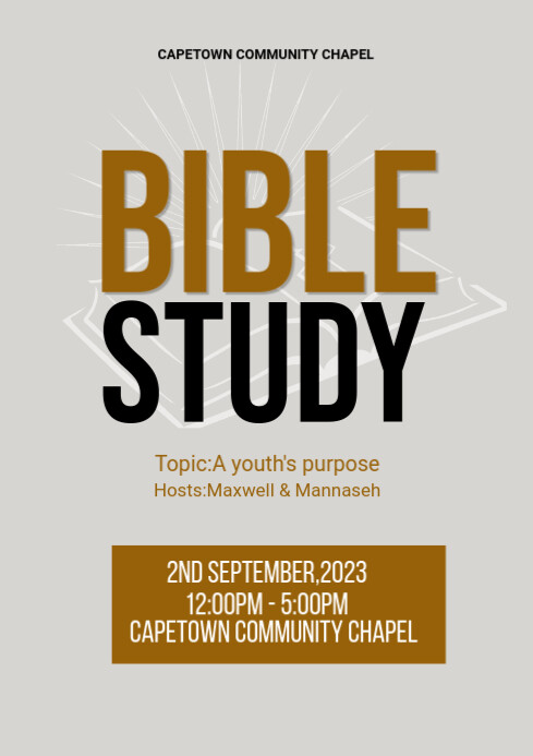 Bible Study Flyer Template PosterMyWall