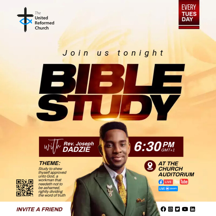 Bible Study Flyer Template PosterMyWall