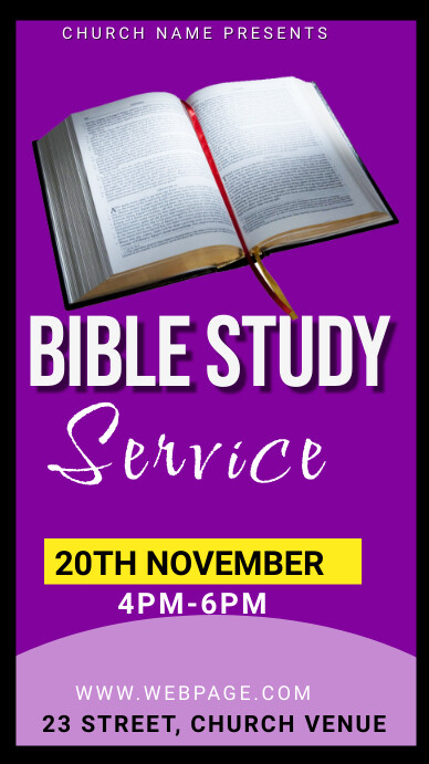 Bible study instagram story template