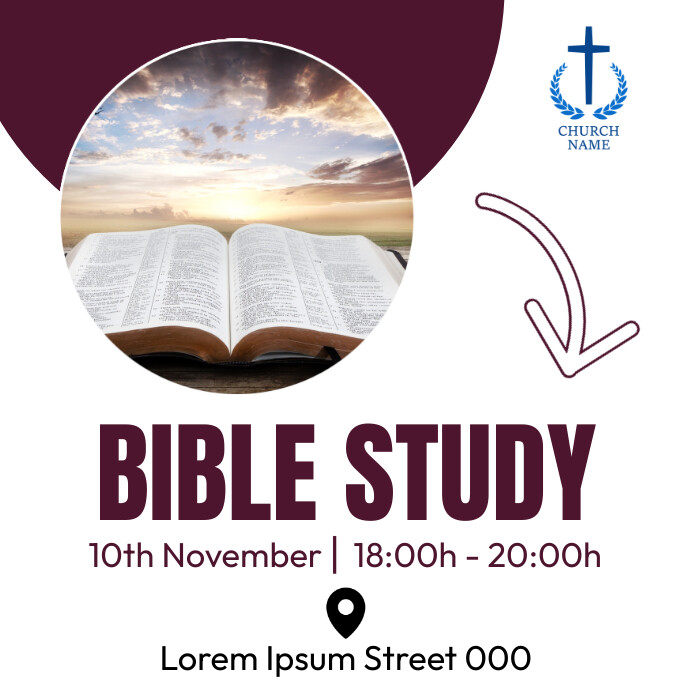 Bible study invitation Template PosterMyWall