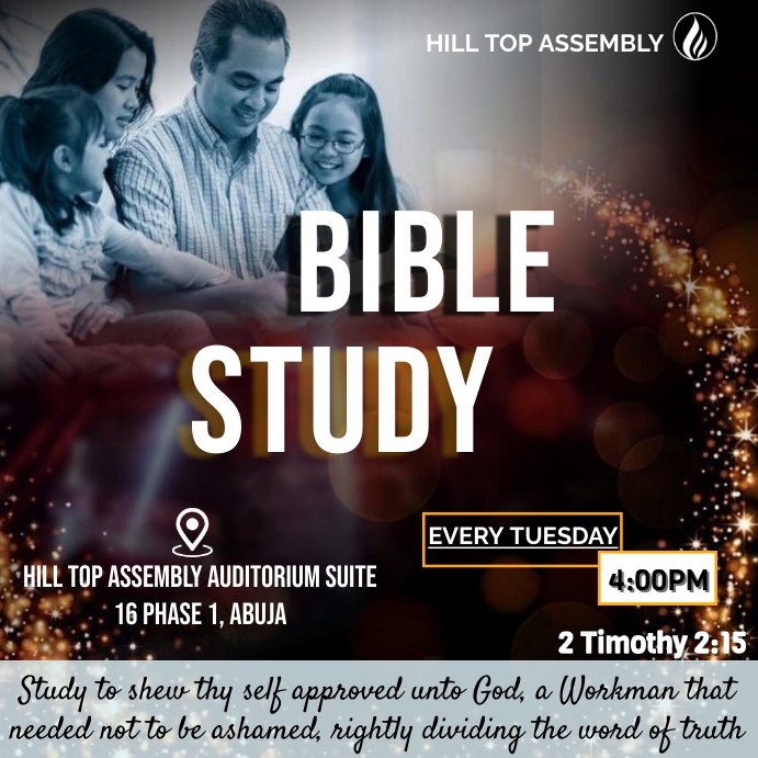 Bible study invitation flyer Square (1:1) template