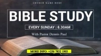 BIBLE STUDY INVITATION FLYER POSTER Tampilan Digital (16:9) template