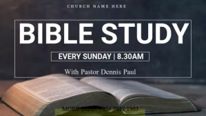 Zwart Bible Study Display digitale Template