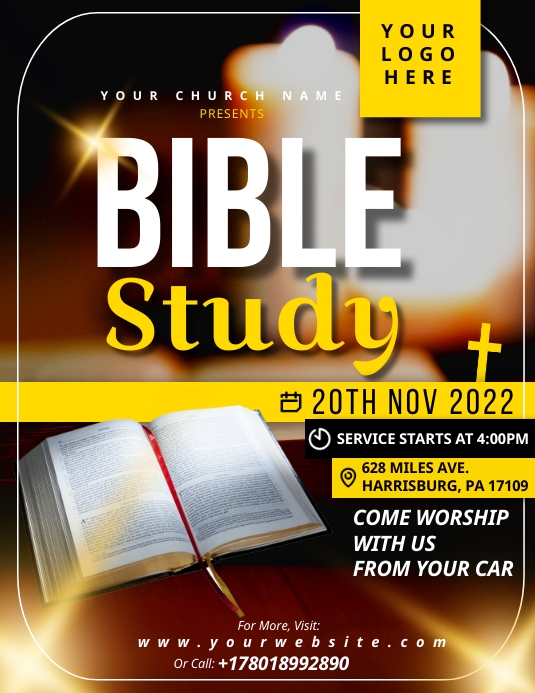 Bible Study Invitation Template PosterMyWall Bible Study Invitation Template PosterMyWall