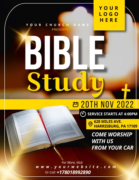 Bible Study Invitation Template Pamflet (VSA Brief)