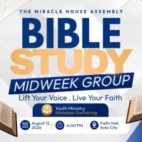 White Bible Study Event Сообщение Instagram Template