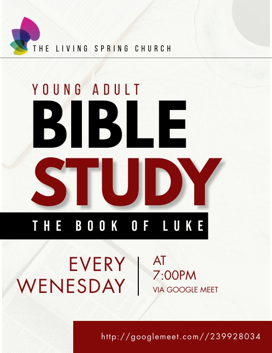 Bible Study Online Flyer Template PosterMyWall