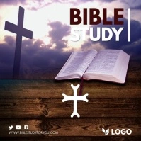 Bible Study Online Session Invitation Slidesh Vierkant (1:1) template