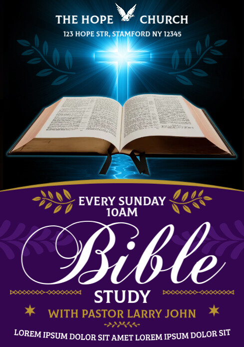 BIBLE STUDY POSTER A4 template